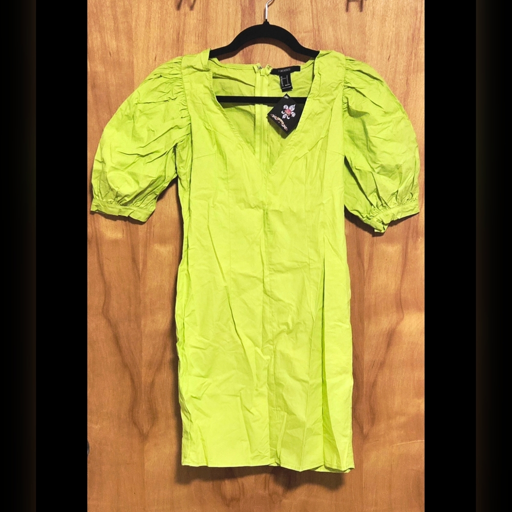 FOREVER 21 GREEN FASHION WOMEN DRESS - Picture 2 of 4